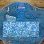 Lilly Pulitzer Large PVS Seashell Print Tote Beach Bag Photo 10