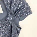 Tadashi Collection 100% Silk Sequin Top Chiffon Skirt Back Zipper Dress Size 12 Photo 7