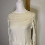 Anthropologie Knitted & Knotted ivory loose knit sweater size S Photo 3