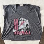 TRUE VINTAGE Gray MADONNA Graphic Scoop Neck T Photo 0