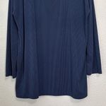 J.Jill Purejill Tencel Blend Navy Blue Cowl Neck Textured Tunic Top Photo 3