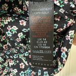 Topshop Black Floral 1/2 Sleeve Ruffle Blouse, Size 10 (Medium) Photo 5