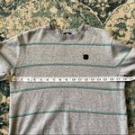 DC Gray with Green/Black Stripes Crew Neck Sweater Size Small Photo 8