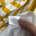 Modcloth Women's S Fit and Flare Striped Dress Full Skirt in Yellow V Neck Photo 6