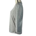 Style & Co  Medium Top 3/4 Sleeves Scoop Neck Stretch Semi-Sheer Gray Heathered Photo 3