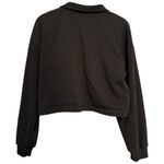 Z Supply  Women’s Size L Black Cropped Quarter Zip Feeling The Moment Sweatshirt Photo 2