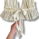 Free People Free‎ People Hot Spell Top Ivory M NWT Smocked Crop Peasant Boho Cottagecore Photo 4