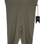 Talentless Womens Ribbed Knit Olive Green Active Biker Shorts XS Photo 0