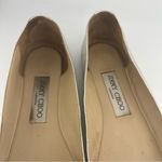 Jimmy Choo  Gwenevere Square-toe Flats in Silver Metallic Leather Photo 6