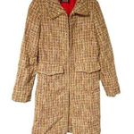 ABS Allen Schwartz Allen B. Schwartz Wool Coat Size Petite Runway Tweed Wool Plaid Jacket Peacoat Photo 0