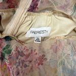 Faeriesty Ruched Bustier Ruffle Trim Hem Floral Print‎ Tube Corset Zip Dress 1xl Pink Size 1X Photo 3