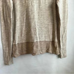 Free People Beach Cocoon Cowl Neck Pullover Heathered Oatmeal/Cream Size M/L Tan Photo 3