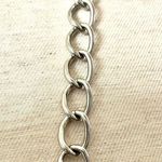 Long silver chain statement necklace Photo 4