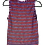 ZARA NWT Jacquard Knitwear Collection Zig Zag Chevron Sweater Top Red Blue M Photo 14