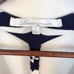 Lovers + Friends Lover + Friends Striped Jersey Halter Maxi Dress Size Small Navy Blue NEW Photo 3