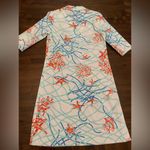 J. McLaughlin  Dress Women’s 6 Short Sleeve White Starfish Coral Beachy Photo 2