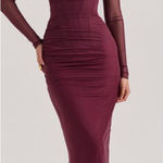 House Of CB  ‘Katarina’ Wine Lace Maxi NWOT size‎ XS Photo 0