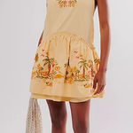 Free People FREE‎ PEOPLE Deserted Island Mini Dress size medium NWT Photo 0