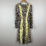 Modcloth Unique Persona Midi Dress Women's 0 Multi Floral Long Sleeve Retro NWT Photo 2