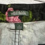 Wild Fable Women's High Rise Black Floral Corduroy Mini Skirt Size 4 Photo 5