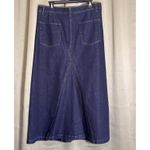 Banana Republic  Center Split Hem Retro Chic Maxi Denim Jeans Blue Size 14 NEW! Photo 1