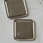 Vintage Retro Square Mint Green Pierced Statement Earrings Costume Jewelry Photo 1