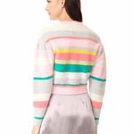 Rebecca Taylor  Luxe Angora Blend Striped Sweater Size XS Photo 3