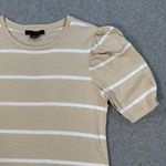 Sanctuary T-Shirt Dress Women's Small Stripe Beige/White Short Sleeve Casual Photo 1