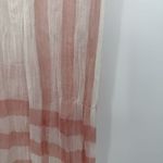 Charming Charlie  Pink & White Stripe Plaid Fringe Long Rectangle Scarf Preppy Photo 7