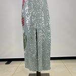 Farm Rio $450 NWOT  Blue Sequins Anthurium Flowers Slip Maxi Dress Size S Photo 12