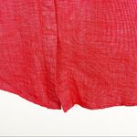 Ellen Tracy  Pink Coral Linen Blend Flap Chest Pockets 1/2 Zipper Top Medium Photo 10