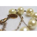 White House | Black Market  Triple Strand Pale Yellow Beaded Gold Tone Necklace Photo 2