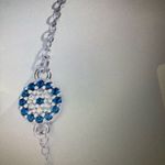Antian accessories™ 925 Silver Evil Eye Bracelet Blue White Durable Design Photo 1