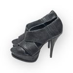 Elizabeth and James š Milla Platform Stiletto Heel Sandal š Black Sheen š7.5M Photo 5