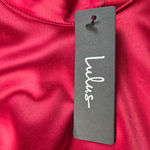 Lulus Red Satin Faux Wrap Open Back Late Night Stunner Mini Dress Size Medium Photo 8