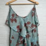 Free People  dress or maxi top floral sheer slip ruffled strappy slit boho Medium Photo 1