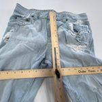 Car Mar Jeans Womens 24 Light Wash Distressed Ripped Straight Leg Made USA Denim Blue Photo 6