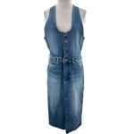 Wrangler The Denim Dress racerback buttons snap midi blue sz S Photo 2
