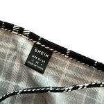 SheIn  Black & White Plaid Spaghetti Strap Mini Dress S short casual festival Photo 4