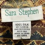 Sara Stephen Vintage Womens Multicolor Granola 100% Silk Sleeveless Blouse Large Photo 2
