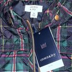 Crown & Ivy  Women's Plaid Quilted Vest Size M Navy Green Red Puffer Sleeveless Photo 4