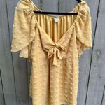 Cato  Yellow Blouse with Bow Detail Photo 0