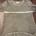 Dantelle  Oil Dye Ruffle Hem Tunic Top Grey Womens small Drop Waist‎ Boho Grunge Photo 12