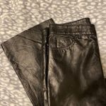 Theory NWT Y2K black leather flare wide leg moto pants jeans, size 10 waist 30 Photo 1