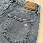 Hollister  Denim Blue Floral Boho Daisy‎ Embroidered Cutoff Jean Shorts 25 0/1 Photo 8
