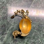 Coro 1940’s Bird Sterling Silver Brooch Pin Gold Missing Stones 925 Photo 4