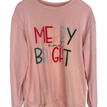 Christmas Sweatshirt Women Pink Large Photo 0