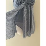 Nicole Miller  1 piece Swimsuit Size Small Blue Crochet Swimdress Festival Photo 3