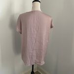 Barefoot Dreams Short Sleeve Blouse XS Mauve Pink Satin Lounge Shirt Soft Girl Photo 1