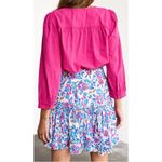 Ba&sh  ILO Hot Pink Fuchsia Embroidered Babydoll
Pullover Blouse Size M New w/Tag Photo 2